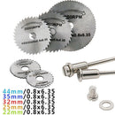 7 Pcs 22-50mm HSS Circular Saw Blade Cutting Discs Set and Mandrel for BVZ
