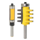 1pc Flush Trim Router Bit Top & Bottom Bearing 1/4-inch Shank + 1pc 1-1/4