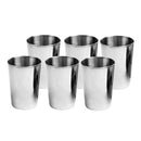 Stainless Steel Cups Tumbler Glasses - Premium Pint Cups - Set of 6 - Stackable