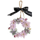 Mini Artificial Hydrangea Flower Wreath Door Spring For Front Wall Home Wedding
