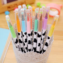 Creative Cute Milk Cow Gel Pens Ballpoint Pen Student Stationery 12 Pcs / Set