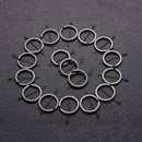 12pcs Keyring Flat Split Key Rings 25mm Nickel Metal Plated Steel Hoop Loop Ring