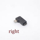 90 Degree Micro USB B Male to Female Left & right Angle Adapters Charger Plug