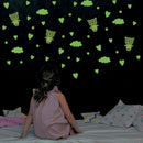 3pcs/set Luminous Animal Wall Stickers Waterproof Room Decals (HZY017-A) A