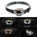 LED Mini Rotary Headlamp Light Outdoor 3 Modes Headlight Flashlight Torch