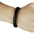 Fashion Mens Punk Leather Wrap Braided Wristband Cuff Punk Bracelet Bangle