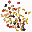 50 x Mini Fruit Shapes Colorful Erasers W6J1