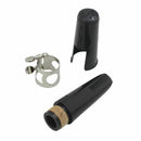 Black Plastic B Flat Clarinet Mouthpiece & Cap Clamp Woodwind Instruments K8A5