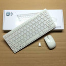 Mini  Wireless Keyboard + Mouse + Dongle Receiver + Membrace Box Set White