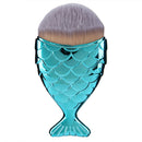 Mermaid Fish Shape Makeup Powder Foundation Blush Contour Brush Tool