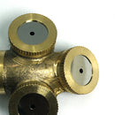 4-Head Brass 1/4" DN8 Water Fountain Agriculture Spray Nozzle Sprinkler
