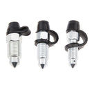 3x Steel Motorbike Motorcycle Refit Braking Calliper Nipple Screw Rubber Cap