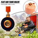 Camping Gas Stove Safe Switching Flat Tank Cylinder Valve Adapter for Picnic