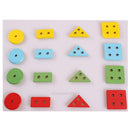 Kids Baby Educational Toys Toddler Wood Train Truck Educational Geometric Blocks