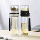 350Ml Travel Drinkware Portable Double Wall Glass Tea Bottle Tea Infuser Gl