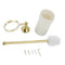 Golden Brass Bathroom Toilet Cleaning Brush Holder Cup Wall Mounted Set 370mm