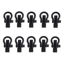 10pcs Stainless D Shape Adjustable Shackle Paracord Bracelet Buckle Black