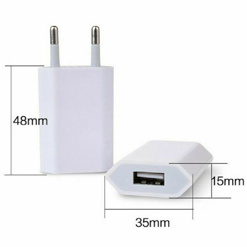 European USB plug Euro Europe EU 2 Pin 1A Fast USB Wall Plug Charger White^