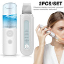 4 Mode Ultrasonic Facial Scrubber Spatula Face Extractor+Facial Mister Sprayer #