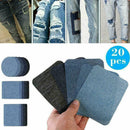 20Pcs/Set 5 Color DIY Iron on Denim Fabric Patches Kit For Clothing Repair L0F9