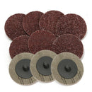 10Pcs 36 Grit 2 inch Roll Lock Sanding Discs Type R Roloc Sander Abrasive F U7B4