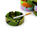 Portable Silicone Rubber Ashtray Soft Round Camouflage Ashtray T8X1