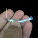 3x Silicone Eyes Eel Fishing Lures Hook Bass Crank Swimbaits Tackle Tools 5.5cm