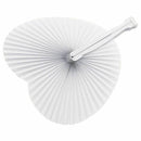 30pcs Pocket Paper Fans Folding Handheld Fan Heart Shape for Wedding Party
