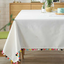 Simple Linen Tablecloth Wedding Decoration Table Cloth Rectangular Pure Col
