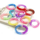 10pcs Gradient color elastic telephone wire cord head ties hair band rope BX