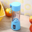 380ml USB Rechargeable Juice Machine Blender Mixer Portable Juicer (Blue) A