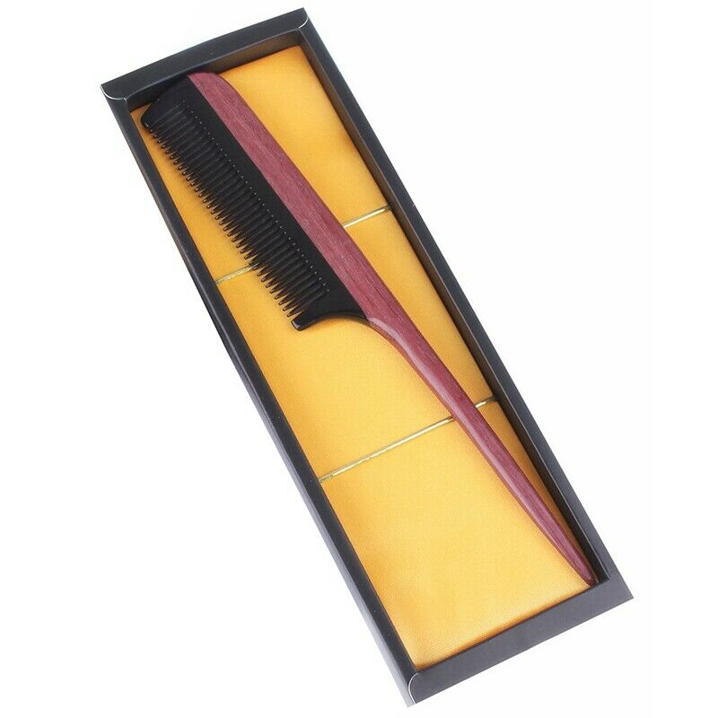 Hair Combs - Fine Tooth Wooden Tail Comb - No Static Purpleheart Wood Comb  S4Z3