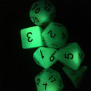 7pcs Luminous Polyhedral Dice Set For Party KTV Entertainment Shows P7C1 Y9 N8T5