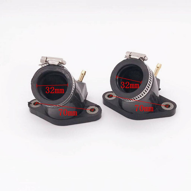 1 Pair Carburetor Intake Pipe Manifold and Clamp for Yamaha V Star XVS650
