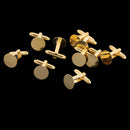 10 Pieces Cufflinks Blanks Round Pads DIY Making Cuff Links Findings Crafts