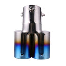 Stainless Steel Dual Exhaust Pipe Car Rear Tail Muffler Tip Throat Liner