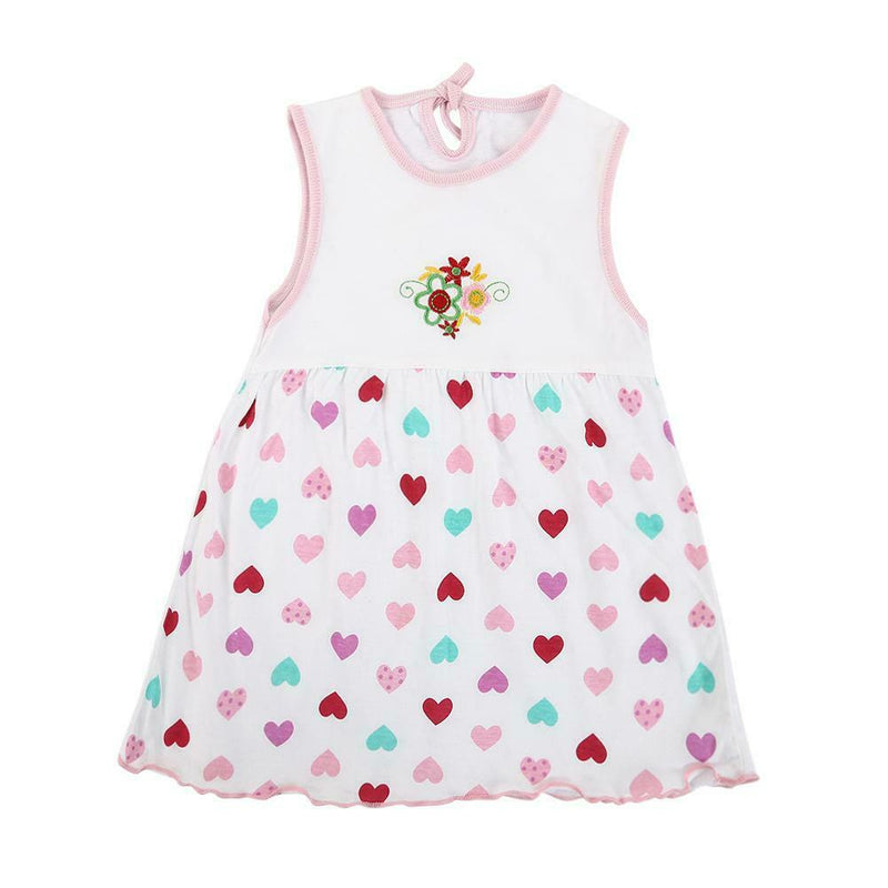 Baby Summer Dresses Girls O-Neck Sleeveless Cute Flowers Cotton Mini Dress