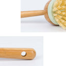 2 Pcs Dish Brush with Wooden Handle Durable Bristles Scraper Tip for Dishes