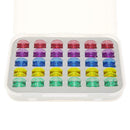 30pcs Empty Bobbins Sewing Spools Plastic Storage Box Home Needlework Tool