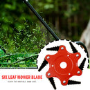 6 Teeth Brush Cutter Blade Metal Trimmer Head 65Mn Grass Trimmer Blades