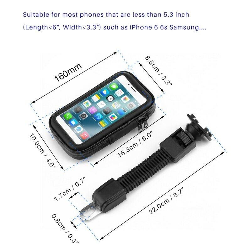 Universal Waterproof Motorcycle Bike Scooter Mobile Phone Holder Bag Case f Q9I2