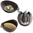 Creative Microwave Steamer Basket Pans Irregular Quadrate Shape Double Colo