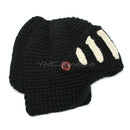 Unisex Men Women Button Crochet Knit Ski Beanie Wool Roman Knight Hat Masks Hot