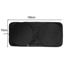 Folding Jumbo Front Rear Car Window Sun Shade Auto Visor Windshield Cover Block