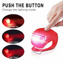 Silicone Light Bike Lamp, 6 pcs LED Bike Light Set (3x LED White & 3x LED r