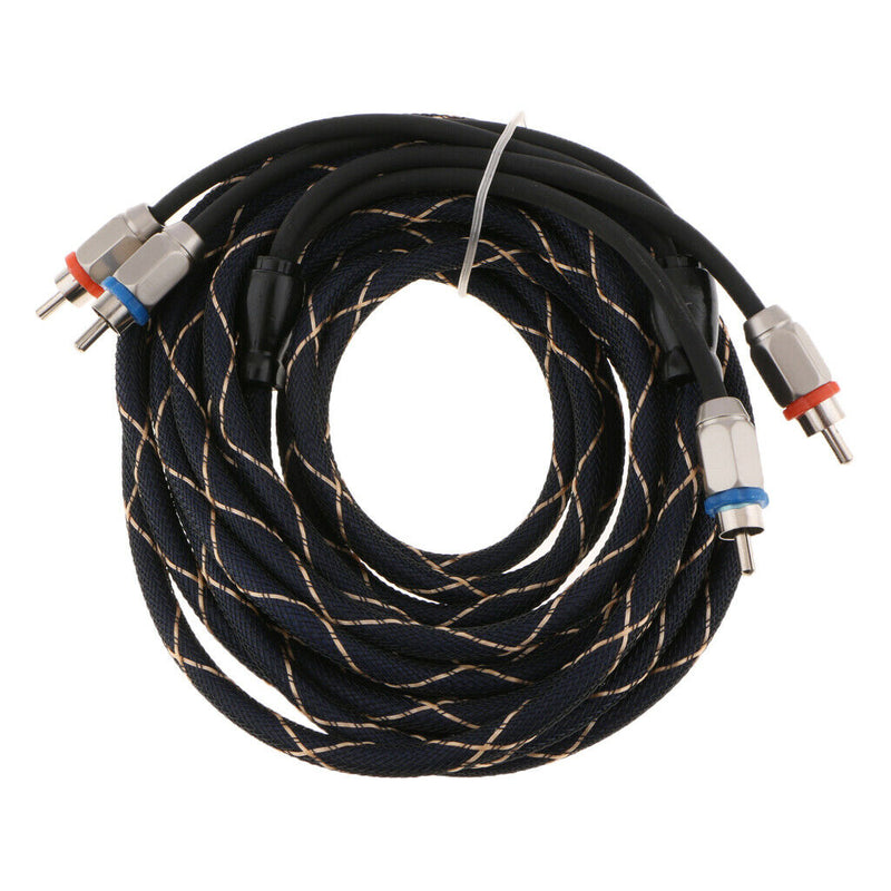 2RCA Male to 2RCA Male Plastic Shell Stereo Audio Cable, RCA Cable - 4.5m