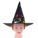 Satin Fabric Halloween Wizard Hat Witch Costume Hat for Boys & Girls