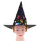Satin Fabric Halloween Wizard Hat Witch Costume Hat for Boys & Girls