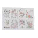 Hand-Painted Flower Plants Decorative Adhesive Stickers DIY Decor Diary StickerJ