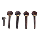 Ebony 4/4 Violin 4x Tuning Pegs Tuners with 1x Endpin Set for Violinist Luthier